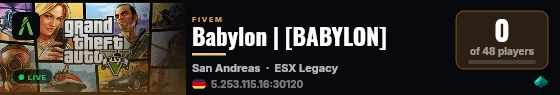 Babylon | [BABYLON] live status badge