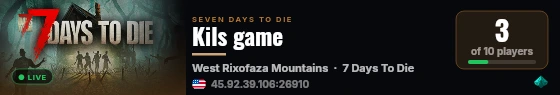 Kils game live status badge