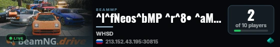 ^l^fNeos^bMP ^r^8• ^aMods ^8• ^fRU live status badge