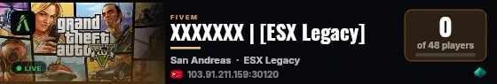 XXXXXXX | [ESX Legacy] live status badge