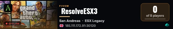  ResolveESX3 live status badge