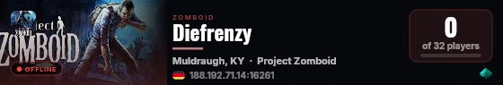 Diefrenzy live status badge