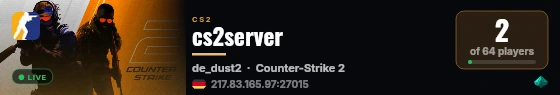 cs2server live status badge
