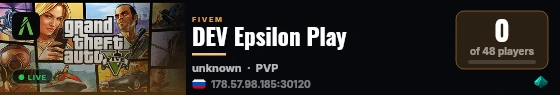 DEV Epsilon Play live status badge
