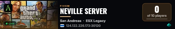 NEVILLE SERVER live status badge