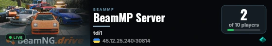 BeamMP Server live status badge