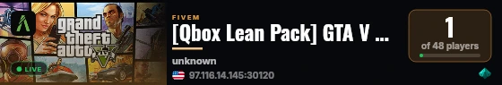 [Qbox Lean Pack] GTA V Real Life live status badge