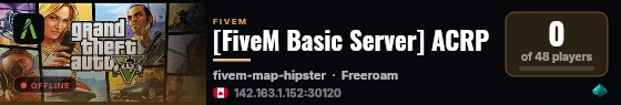 [FiveM Basic Server] ACRP live status badge
