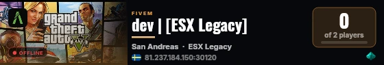 dev | [ESX Legacy] live status badge