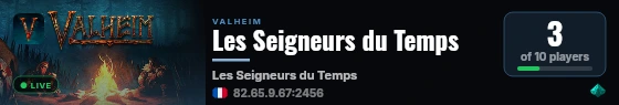 Les Seigneurs du Temps live status badge