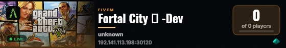 Fortal City 🌴 -Dev live status badge