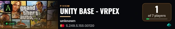 UNITY BASE - VRPEX live status badge