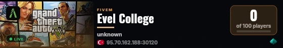 Evel College live status badge