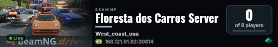 Floresta dos Carros Server live status badge