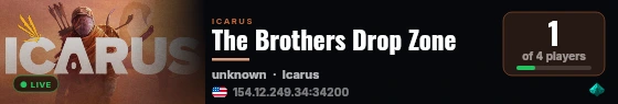 The Brothers Drop Zone live status badge