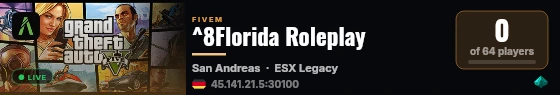 ^8Florida Roleplay |  live status badge
