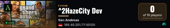 ^2HazeCity Dev live status badge