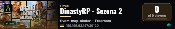 DinastyRP - Sezona 2 live status badge