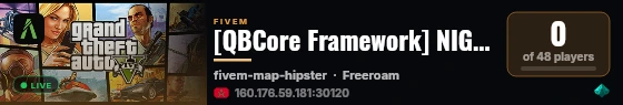 [QBCore Framework] NIGHT LIGHT RP live status badge