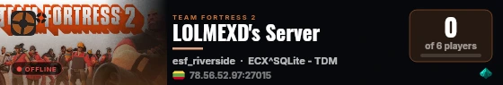 LOLMEXD's Server live status badge