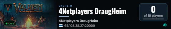 4Netplayers DraugHeim live status badge