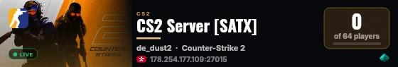 CS2 Server [SATX] live status badge