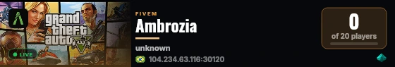 Ambrozia live status badge