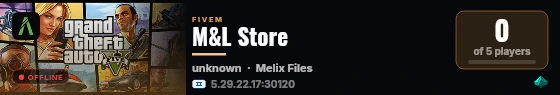M&L Store live status badge