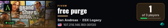 free purge live status badge