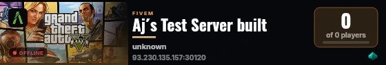 Aj´s Test Server built live status badge
