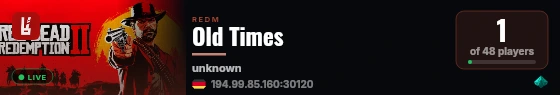 Old Times live status badge