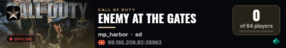 ENEMY AT THE GATES live status badge