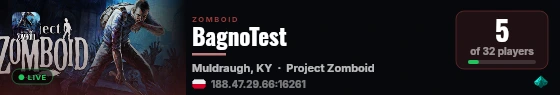 BagnoTest live status badge