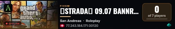 ⌠STRADA⌡ 09.07 BANNRESET live status badge