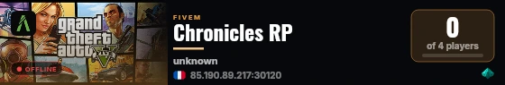 Chronicles RP live status badge