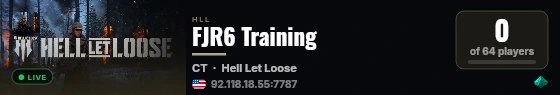 HLL Server live status badge