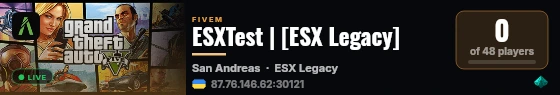 ESXTest | [ESX Legacy] live status badge