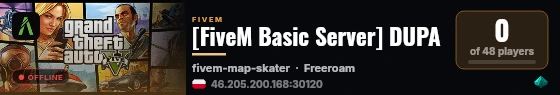 [FiveM Basic Server] DUPA live status badge