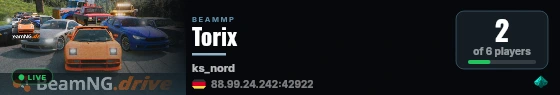 Torix live status badge