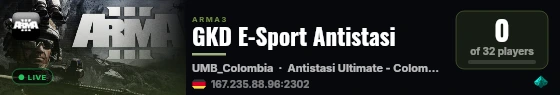 GKD E-Sport Antistasi live status badge