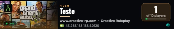 Teste live status badge