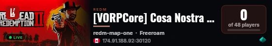 [VORPCore] Cosa Nostra RP live status badge