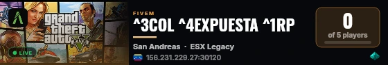 ^3COL ^4EXPUESTA ^1RP live status badge
