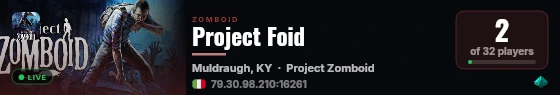 Project Foid live status badge