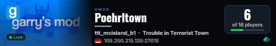 Poehrltown live status badge