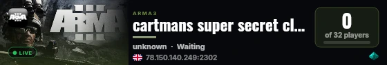 cartmans super secret club live status badge