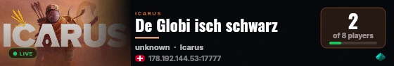 De Globi isch schwarz live status badge