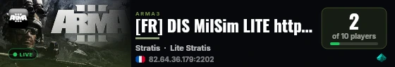 [FR] DIS MilSim LITE https://discord.gg/7wHQqe7cXX live status badge