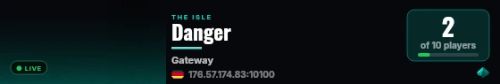 Danger live status badge