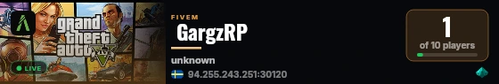  GargzRP live status badge